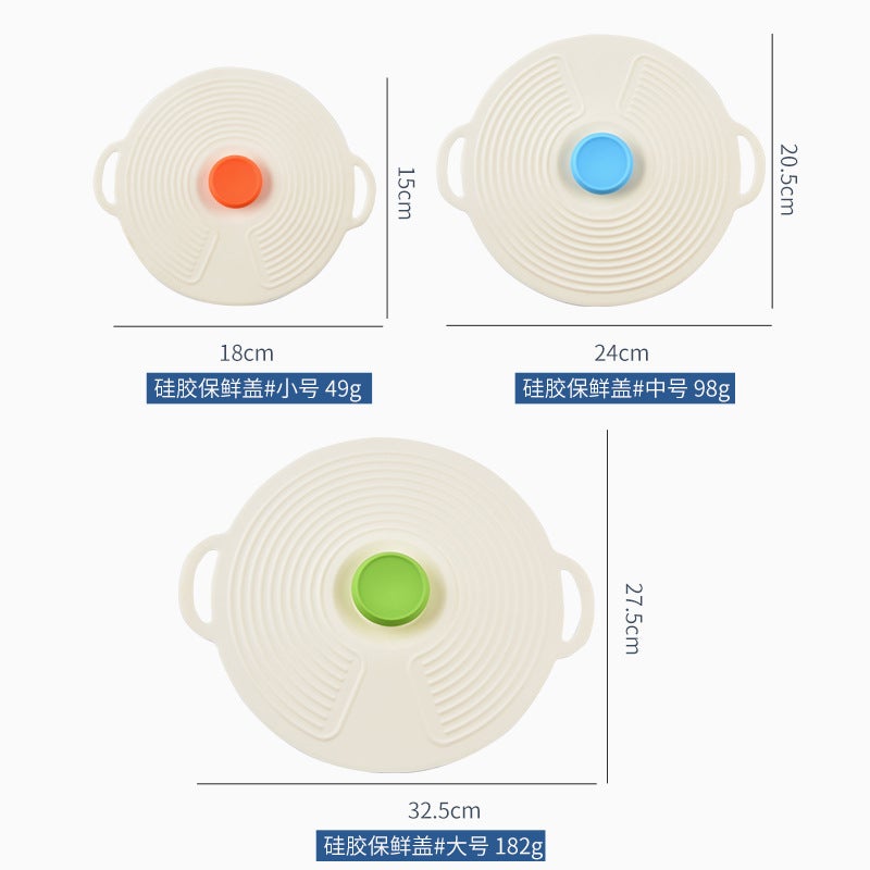 Casual Style Silicone Fresh-Keeping Lid, Sealed Bowl Lid, Meal Lid, Basin Lid, Plate Lid, Microwave Oven Splash-Proof Lid - Image 4